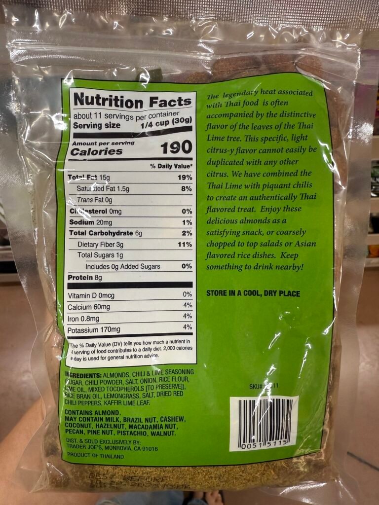 Thai Lime & Chili Almonds from Trader Joe's